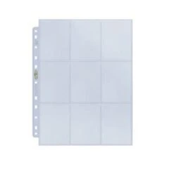 ASMODEE Paquet de 10 Feuilles de Classeur 9 Poches - Silver