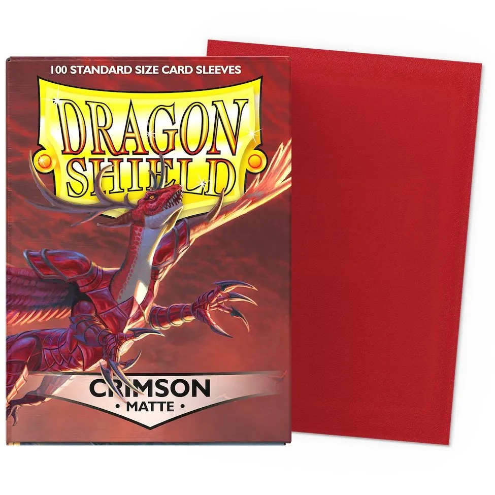 Dragon Shield Matte Crimson Card Sleeves - Standard Size (100 Count) 1 Dragon Shield Matte Crimson Card Sleeves - Standard Size (100 Count)