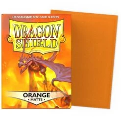 Dragon Shield Matte Orange Standard Size Card Sleeves (100 Count)