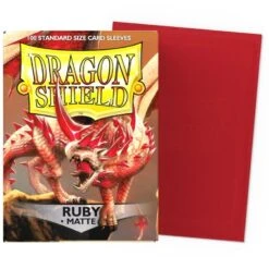 Dragon Shield Matte Ruby Standard Size Card Sleeves (100 Count)