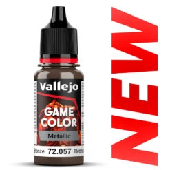 Vallejo Game Color: Bright Bronze (Bronze Clair) - 18ml Metallic Paint