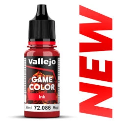 Vallejo Game Color Red Ink - 18ml High-Saturation Hobby Paint