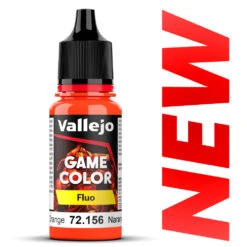 Vallejo Game Color Orange Fluo - 18ml Fluorescent Orange Paint