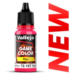 Vallejo Game Color 72157 Fluorescent Red (Rouge Fluo) - 18ml Acrylic Paint