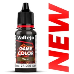 Vallejo Game Color Sepia Wash - 18ml Acrylic Hobby Paint