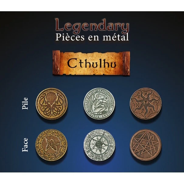 Legendary Metal Coins - Cthulhu Set for RPGs and Board Games 1 Legendary Metal Coins - Cthulhu Set for RPGs and Board Games