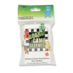 Iello Board Game Sleeves – 100 Clear Medium Protectors (57x89mm)