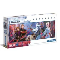 CLEMENTONI – Puzzle – 1000p : Panorama Disney La Reine Des Neiges 2 (1000 Pièces)