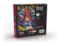 PUZZLE ABI 1000 – COLORFUL TIGER -Les Des masKes Colorful Tiger 282
