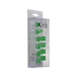 Eclipse 11-Piece Lime Green Dice Set with Expanded Storage Box
