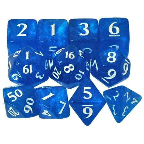 Eclipse Pacific Blue 11-Piece Dice Set and Multi-Dice Storage Box 2 Eclipse Pacific Blue 11-Piece Dice Set and Multi-Dice Storage Box – Image 2