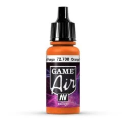 Vallejo Game Air PGA708 Orange Feu - High-Performance Airbrush Acrylic (17ml)