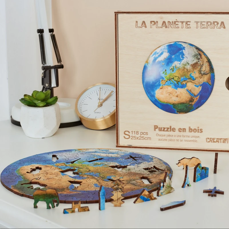 Puzzle En Bois – Planete Terra 1 Puzzle En Bois – Planete Terra