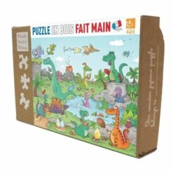 Puzzle Bois 24pc – Michèle Wilson – Cacouault – Dinosaures