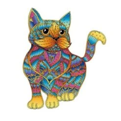 Puzzle EN BOIS – Rainbow Wooden Puzzle / CHAT – 99pcs