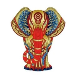 Puzzle EN BOIS – Rainbow Wooden Puzzle / ELEPHANT – 120pcs