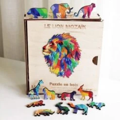 Puzzle En Bois – Le Lion Mozaïk 201pc