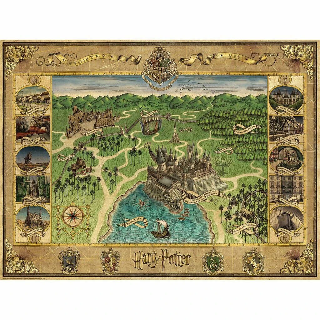 Iello RAVENSBURGER – Puzzle -1500p – La Carte De Poudlard – Harry Potter (165995) 2 Iello RAVENSBURGER – Puzzle -1500p – La Carte De Poudlard – Harry Potter (165995) – Image 2