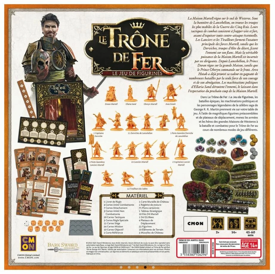 ASMODEE Le Trône De Fer – Jeu De Figurines : MARTELL – Boîte De BASE (Starter MARTELL) 2 ASMODEE Le Trône De Fer – Jeu De Figurines : MARTELL – Boîte De BASE (Starter MARTELL) – Image 2
