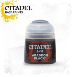 Games Workshop Citadel Base Paint – Abaddon Black (12ml)