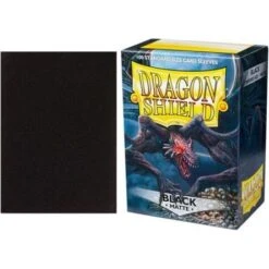 Dragon Shield Matte Black Card Sleeves - Standard Size (100ct) 5 Dragon Shield Matte Black Card Sleeves - Standard Size (100ct) -Les Des masKes dragon shield matte black