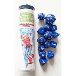Dungeon Crawl Classics : Set de 14 Dés de Jeu - Édition Lémurie (Bleus)