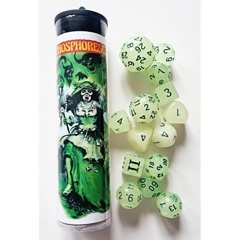 Dungeon Crawl Classics : Set de 14 Dés Mage Chaotique (Phosphorescents) 1 Dungeon Crawl Classics : Set de 14 Dés Mage Chaotique (Phosphorescents)