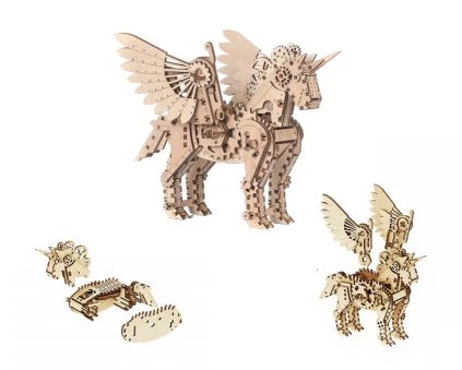 GIGAMIC Puzzle Mr.Playwood – 140pc – Licorne Mécanique « S » 2 GIGAMIC Puzzle Mr.Playwood – 140pc – Licorne Mécanique « S » – Image 2