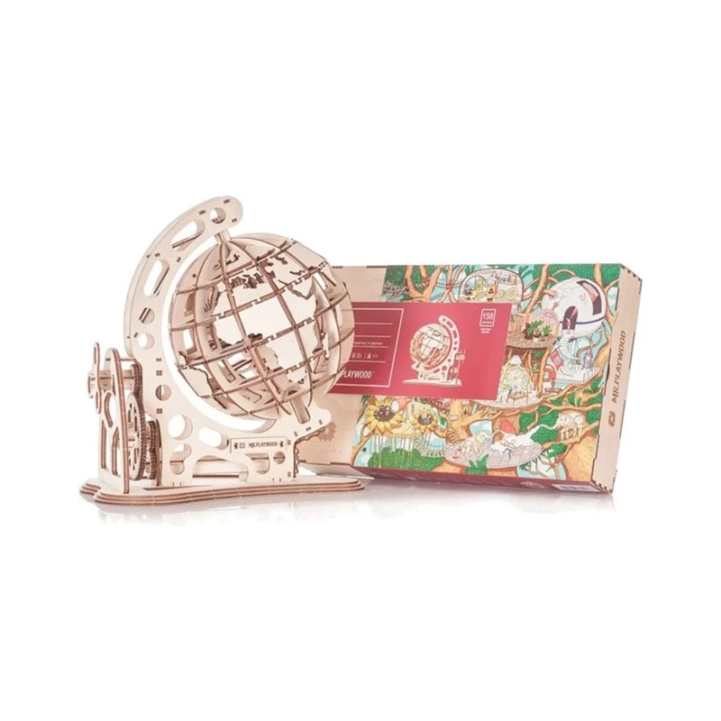GIGAMIC Globe Maquette 3D Mobile En Bois 2 GIGAMIC Globe Maquette 3D Mobile En Bois – Image 2