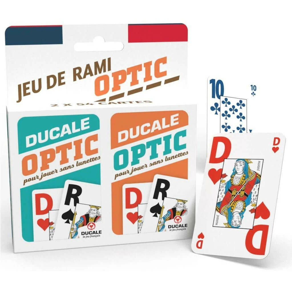 Ducale – Jeu De Rami Optic (2×54 Cartes) 1 Ducale – Jeu De Rami Optic (2×54 Cartes)