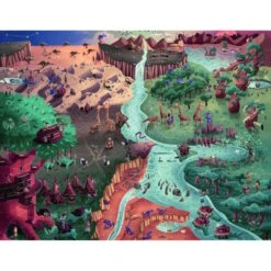 MON PUZZLE AVENTURE : TERRE OCRE (42p) (TVA55) 5 MON PUZZLE AVENTURE : TERRE OCRE (42p) (TVA55) -Les Des masKes mon puzzle aventure voyage en terre ocre jeu gameflow illustration