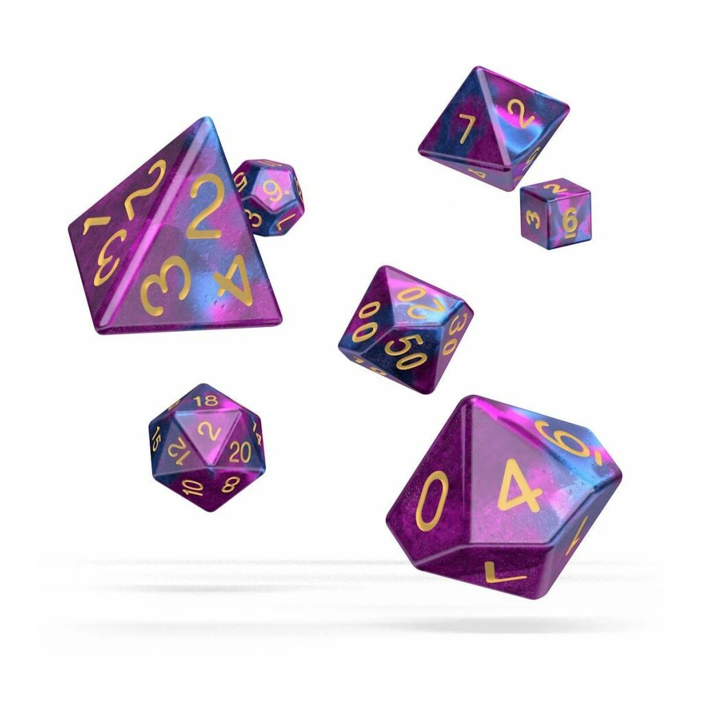 Oakie Doakie Gemidice RPG Dice Set - Amethyst (7 Pieces) 2 Oakie Doakie Gemidice RPG Dice Set - Amethyst (7 Pieces) – Image 2