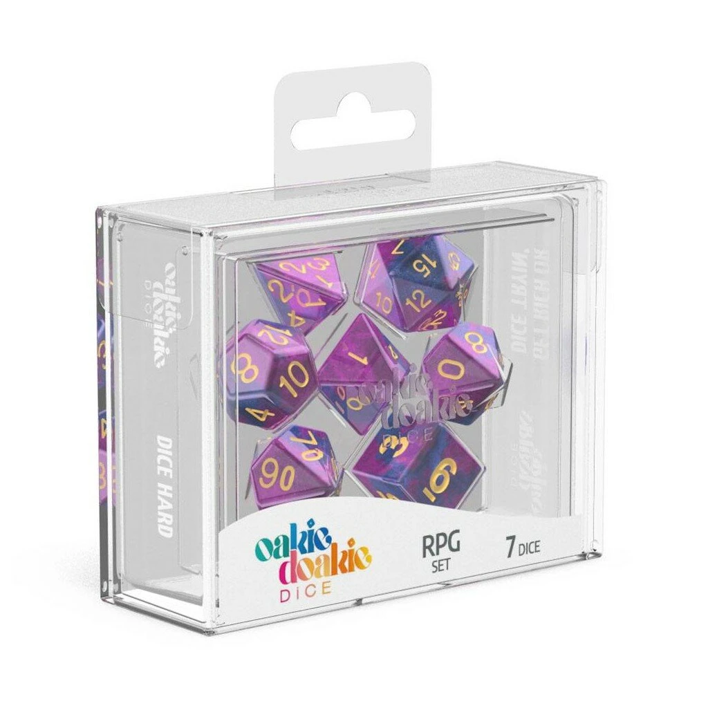 Oakie Doakie Gemidice RPG Dice Set - Amethyst (7 Pieces) 1 Oakie Doakie Gemidice RPG Dice Set - Amethyst (7 Pieces)