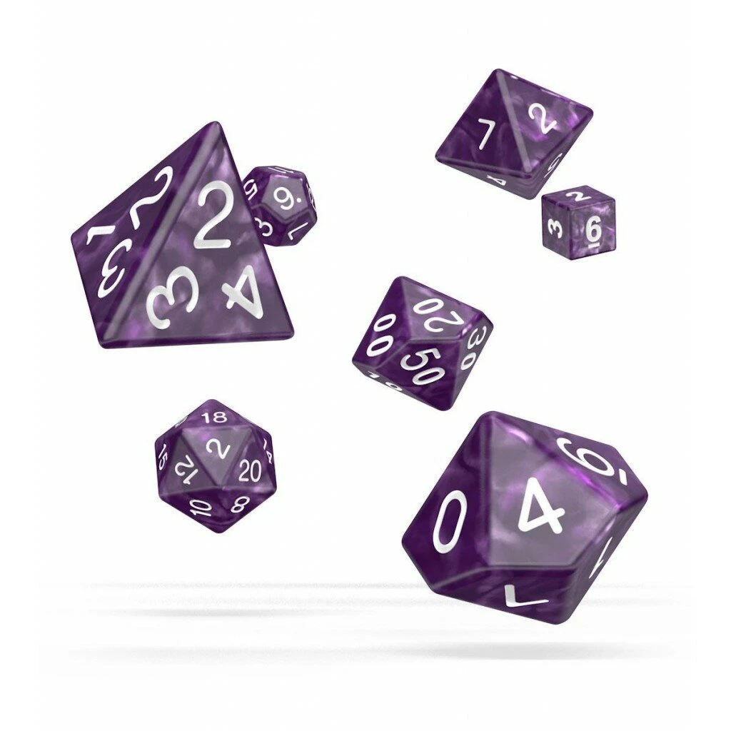 Oakie Doakie Dice RPG Marble Set - Violet (7-Piece Set) 2 Oakie Doakie Dice RPG Marble Set - Violet (7-Piece Set) – Image 2