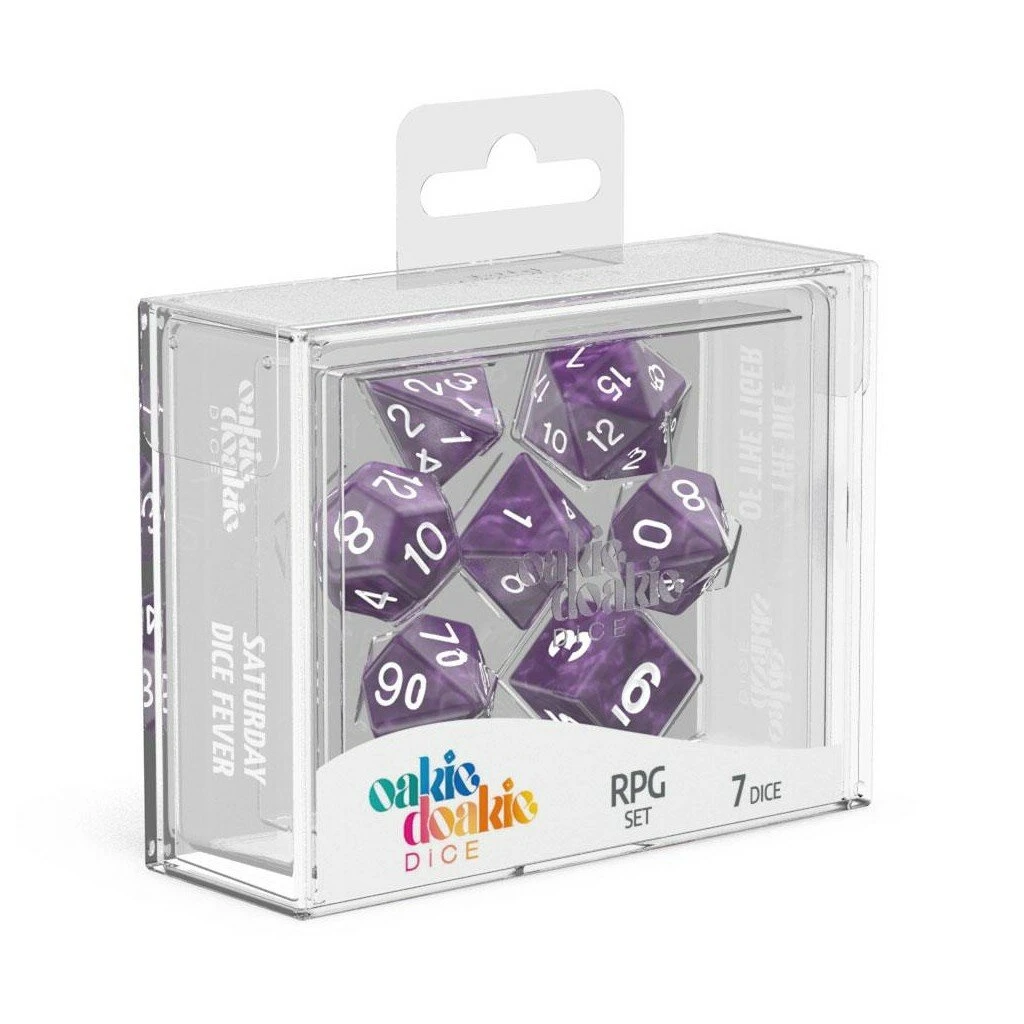 Oakie Doakie Dice RPG Marble Set - Violet (7-Piece Set) 1 Oakie Doakie Dice RPG Marble Set - Violet (7-Piece Set)