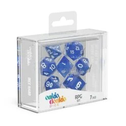 Oakie Doakie Speckled Blue RPG Dice Set - 7 Piece TTRPG Set