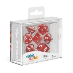 Oakie Doakie Speckled Red RPG Dice Set (7-Piece Polyhedral Collection)