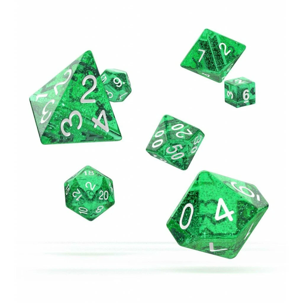 Oakie Doakie Dice RPG Set - Speckled Green (7 Dice) 2 Oakie Doakie Dice RPG Set - Speckled Green (7 Dice) – Image 2