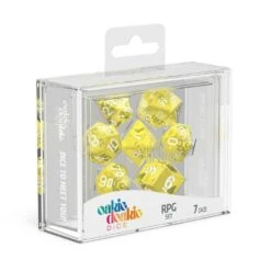 Oakie Doakie Dice Translucent Yellow RPG Set - 7 Piece Dice Set