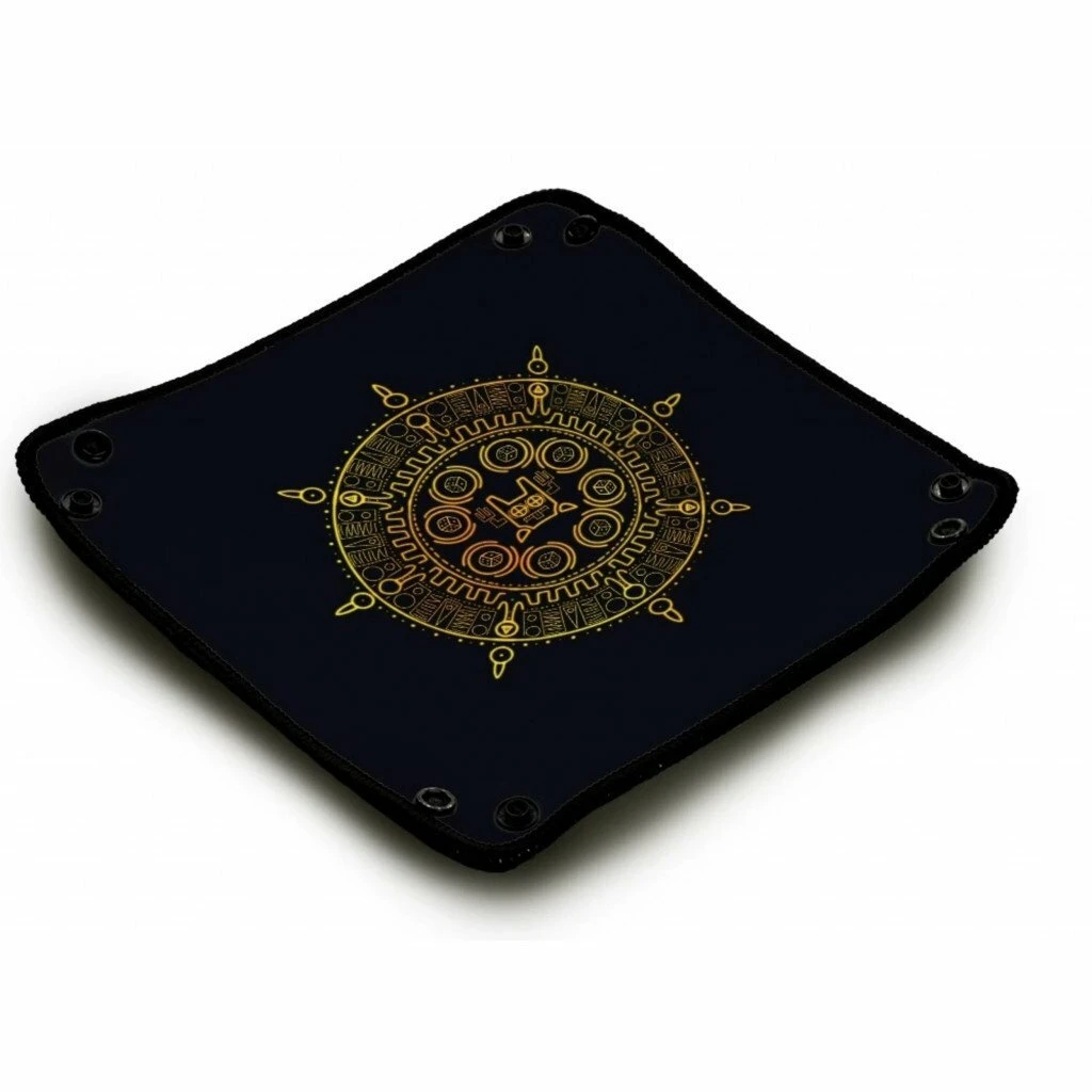 Piste de Dés Pliable en Néoprène - Design Fresque Aztèque 1 Piste de Dés Pliable en Néoprène - Design Fresque Aztèque