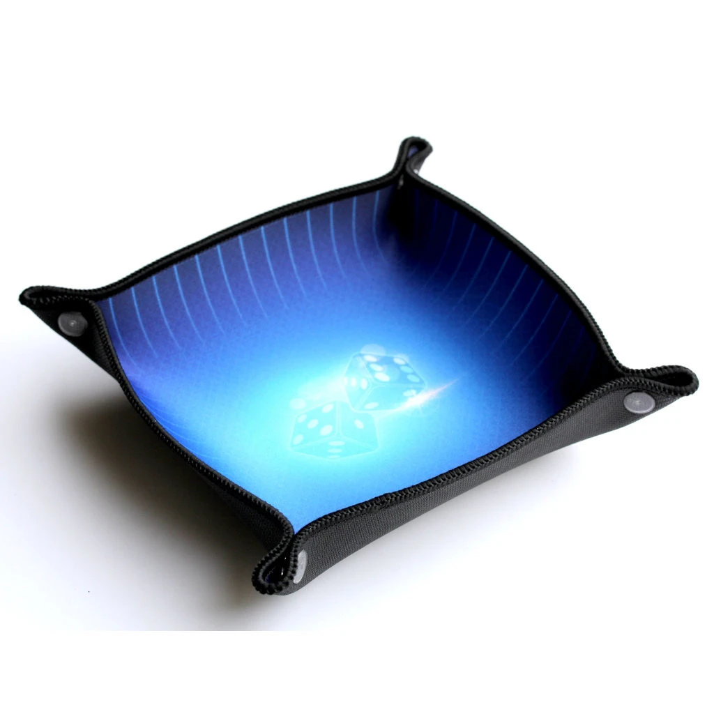 Piste De Dés Néoprène 21×21 Cm BLEU 1 Piste De Dés Néoprène 21×21 Cm BLEU