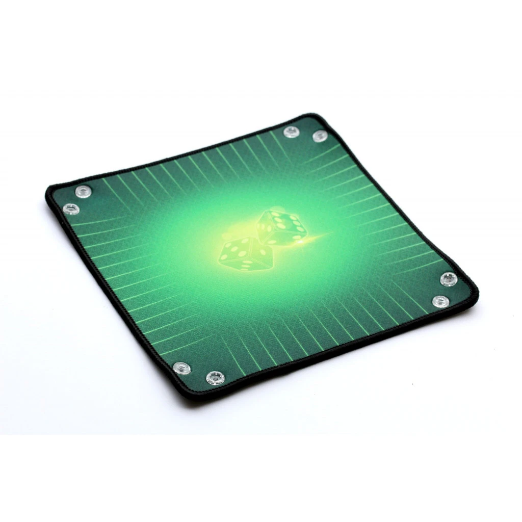 Wogamat Piste de Dés en Néoprène Vert (21x21 cm) 2 Wogamat Piste de Dés en Néoprène Vert (21x21 cm) – Image 2