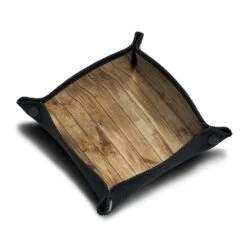 Piste de Dés Premium Texture Bois - Plateau de Jeu Pliable en Néoprène