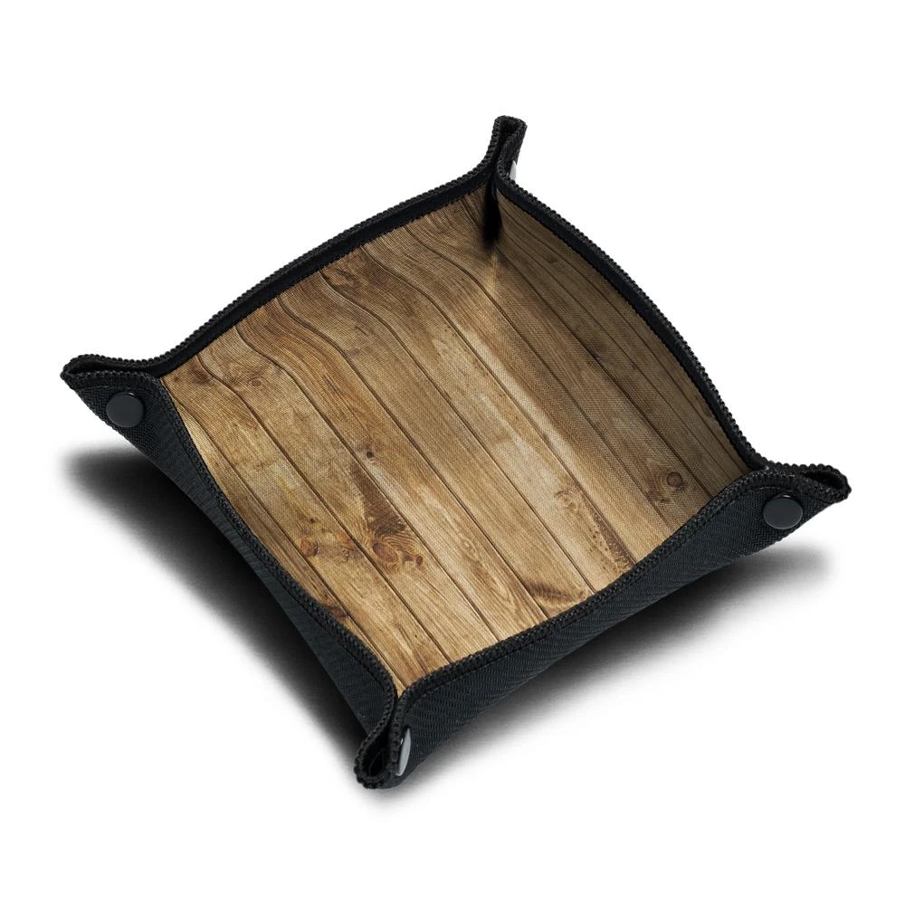 Piste de Dés Premium Texture Bois - Plateau de Jeu Pliable en Néoprène 1 Piste de Dés Premium Texture Bois - Plateau de Jeu Pliable en Néoprène