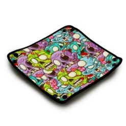 Piste de Dés Zombie Head - Plateau de Jeu Pliable en Néoprène -Les Des masKes piste de des offline Zombie Head Pattern