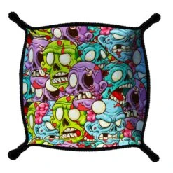 Piste de Dés Zombie Head - Plateau de Jeu Pliable en Néoprène