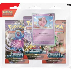Pokémon EV05 : Forces Temporelles – Pack 3 Boosters -Les Des masKes pokemon ev05 pack 3 boosters melo
