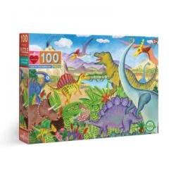 Puzzle Eeboo – 100pc – Le Temps Des Dinosaures (Age Of The Dinosaur)