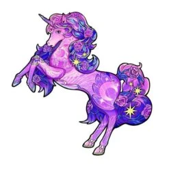 GIGAMIC Puzzle EN BOIS – Rainbow Wooden Puzzle / Licorne – 110 Pcs