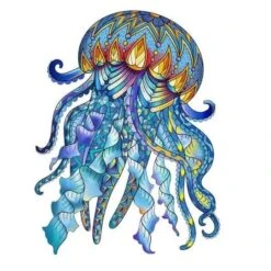 GIGAMIC Puzzle EN BOIS – Rainbow Wooden Puzzle / Méduse – 106 Pcs